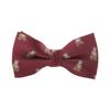Eeleva Men's Paisley Design Formal Pre-Tied Bowtie, Striped Pattern Jacquard Clip-On Bow Tie (Bear Wine), 4.72 inch view 1