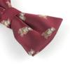 Eeleva Men's Paisley Design Formal Pre-Tied Bowtie, Striped Pattern Jacquard Clip-On Bow Tie (Bear Wine), 4.72 inch view 4