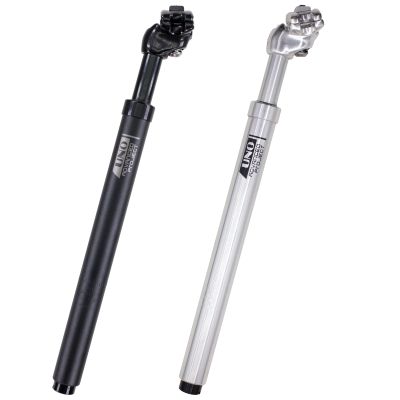 DJC Bike Suspension Seatpost Rubber MDU Memory Damper Shock Absorber Seat Post Ultralight Aluminum Body 26.8 27.2 28.6 30 30.4 30.9 31.6mm MTB Road Bike(30.4mm Black)