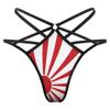 BAIKUTOUAN Japanese Rising Sun Flag Women T-Back Mesh Thong Panties G-String Panties Underwear Sexy view 3