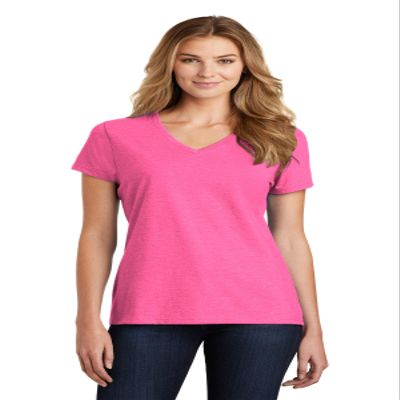 Port & Company  Ladies Fan Favorite  Blend V-Neck Tee. LPC455V