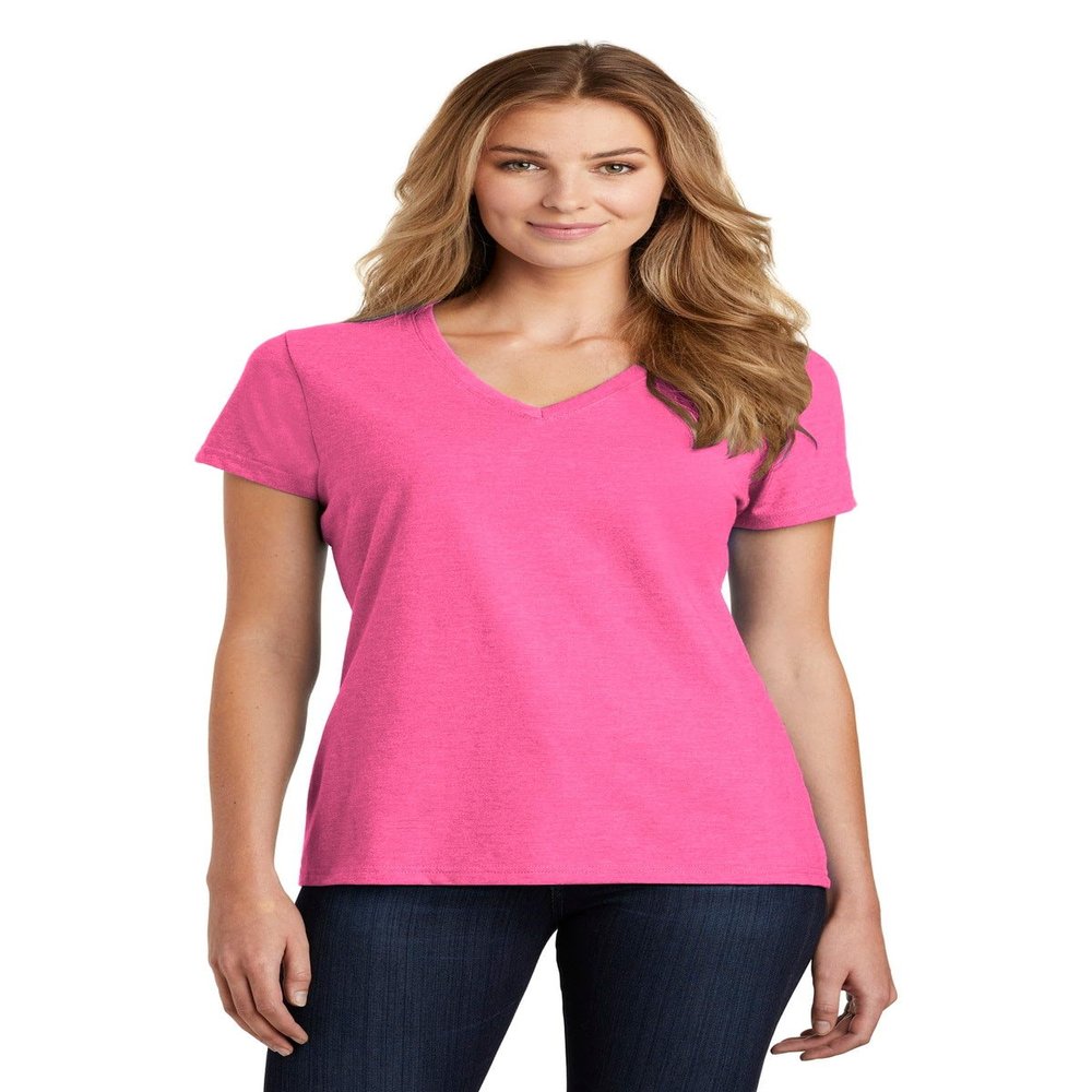 Port & Company Ladies Fan Favorite Blend V-Neck Tee. LPC455V