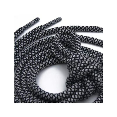 WALG Round Luminous Shoelaces Glow in The Dark Night Color Fluorescent Shoelace Sports Canvas Adult Children Shoe Laces (Color : Black, Length : 180 cm)