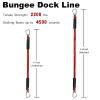Bungee Dock Line Double Clips Heavy Duty 316 Stainless Steel Clips Boat Ropes Mooring Ropefor for Boats PWC, Built in Snubber, Kayak,Watercraft,SeaDoo,Jet Ski, Pontoon, Canoe, Power Boat 2-Pack view 2