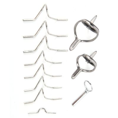 01 02 015 Stainless Steel Frames Fly Rod Guide Set, Hard Fly Rod Guide Set Fishing Tip Repair Kit for Fishing