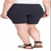 Hilary Radley Womens Midweight Bermuda Pull-On Short (Small, Navy & Off-White Dots) view 2