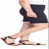 Hilary Radley Womens Midweight Bermuda Pull-On Short (Small, Navy & Off-White Dots) view 3
