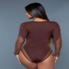 2220 Malibu Zip Up Swimsuit Brown view 3