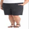Hilary Radley Womens Midweight Bermuda Pull-On Short (X-Small, Navy & Off-White Dots) view 4
