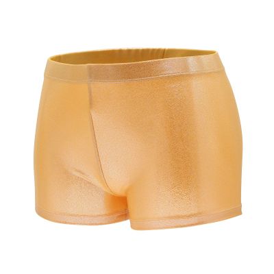 Aosva Little Big Girls' Sparkle Dance Tumbling Athletic Gymnastics Gold Shorts for Girls 2-3T