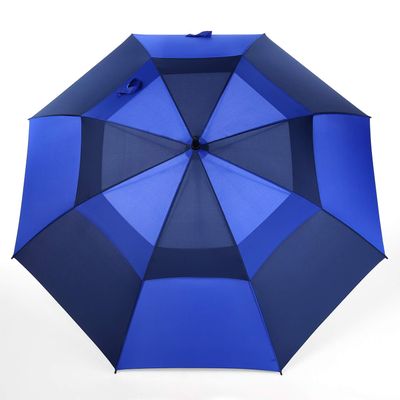 MRTLLOA Extra Large Navy Blue/Sapphire Golf Umbrella, 54/62/68/72 Inch Automatic Open, Oversize Double Canopy Vented Windproof Waterproof Sports Stick Umbrellas for Rain(72 Inch Navy Blue/Sapphire)