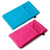 DQbhzh Soft Eyeglass Cases for Women Men Double Eye Glass Case Squeeze Top Eyeglasses Case Sunglass Bag with Microfiber Clean Cloth Protable Dual Travel Sleeve Pouch 2 Pack Hot Pink+Blue view 3