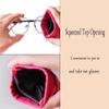 DQbhzh Soft Eyeglass Cases for Women Men Double Eye Glass Case Squeeze Top Eyeglasses Case Sunglass Bag with Microfiber Clean Cloth Protable Dual Travel Sleeve Pouch 2 Pack Hot Pink+Blue view 4