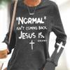 Faithgee Normal Isn't Coming Back But Jesus Is Shirt for Women, Revelation 14 Long Sleeve Sweatshirt, Christian Faith Religious Jesus Shirt, Christian Gift, Funny Christian Shirt, #4gray, 3X-Large view 4