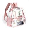 Crosstime Stadium Approved Clear Backpack 12x6x12 with Reinforced Straps  Waterproof Small Clear Bag for Stadium Events, Sports, Festival, Concert or Women  Rose Gold Trim view 1