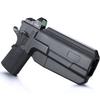1911 Holster, OWB Holster Thumb Release & Optics Cut Fit: 1911 5'' No Rail Colt/Elite Force/Kimber/Springfield/Taurus, Outside Waistband, 360 Degree Adj. Belt Clip Fits 1.5-2.25 Inch Belt, Right Hand view 1