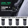 1911 Holster, OWB Holster Thumb Release & Optics Cut Fit: 1911 5'' No Rail Colt/Elite Force/Kimber/Springfield/Taurus, Outside Waistband, 360 Degree Adj. Belt Clip Fits 1.5-2.25 Inch Belt, Right Hand view 4