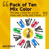 AIO EYEUY 10 Pack Adjustable Jump Rope for Fitness and Exercise-PVC Skipping Rope for Men,Women and Kids-Tangle-Free for Keeping Fit, Training, Workout view 2