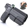 WARRIORLAND Thumb Release & Optics Cut OWB Holster, Fits S & W M&P 9mm M2.0 3.6/4.0/4.25 & SD9 VE, Outside Waistband, 360 Degree Adj. Belt Clip Fits 1.5-2.25 Inch Belt, Right Hand view 1