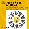 AIO EYEUY Adjustable Jump Rope for Fitness and Exercise-PVC Skipping Rope for Men,Women and Kids-Tangle-Free for Keeping Fit, Training, Workout 10 Pack Black view 2