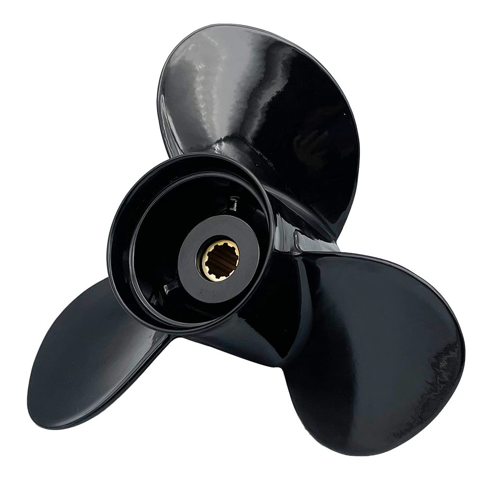 RASON-REX OEM Grade Aluminum Outboard 3 Blades Propeller 10 1/4x15P Boat Prop Compatible for Suzuki 20-30HP with 10 Spline Tooth,RH