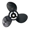 RASON-REX OEM Grade Aluminum Outboard 3 Blades Propeller 10 1/4x15P Boat Prop Compatible for Suzuki 20-30HP with 10 Spline Tooth,RH view 2