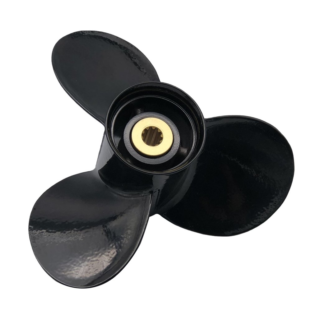 RASON-REX OEM Grade Aluminum Outboard 3 Blades Propeller Boat Prop 9 1/4x10P Compatible for Suzuki 8-20HP with 10 Spline Tooth,RH