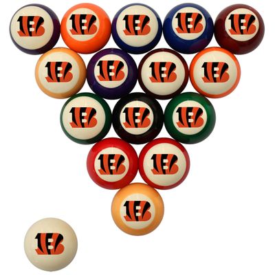 Imperial Cream Cincinnati Bengals Retro Billiard Ball Set