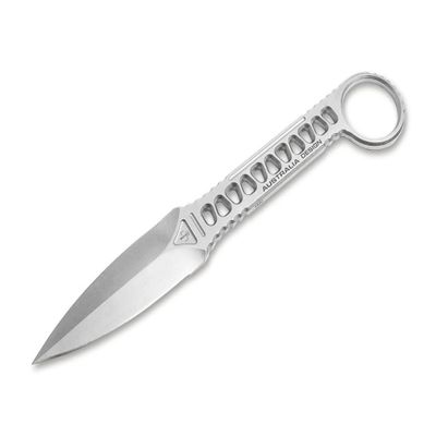 Boker Plus Voodoo Silver Fixed Blade, 3.35" 440C Stainless Steel Blade, Designed by Peter Fegan