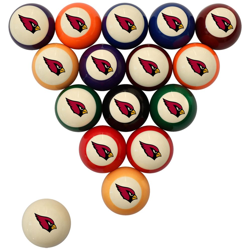 Imperial Cream Arizona Cardinals Retro Billiard Ball Set