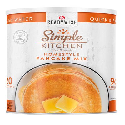 Simple Kitchen Homestyle Pancake Mix  20 Servings for Family Meal Prep, Survival Just Add Water Canned Food, for Camping Meals, Backpacking & Hiking, #10 Can Package