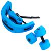 Elevon Complete Swim Training Set Including Water Dumbbell Weights, Floating Belt and Pull Buoy Leg Float, Blue view 1