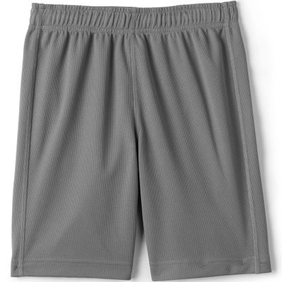 Lands' End Uniform Boys Mesh Short Stone Gray Kids XX-Large