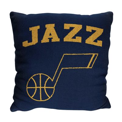 Northwest NBA Decorative Basketball Throw Pillow - Premium Poly-Spandex - 14"x14" - Home Decor with a Stylish Pillow (Utah Jazz - Navy)