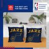 Northwest NBA Decorative Basketball Throw Pillow - Premium Poly-Spandex - 14"x14" - Home Decor with a Stylish Pillow (Utah Jazz - Navy) view 4