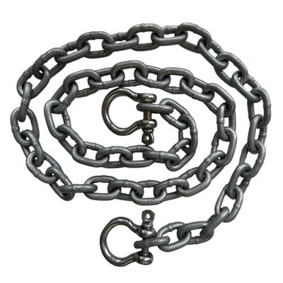 lifstar (2) 3/8" x 6ft Marine Anchor Chain with Shackles, Anti-Rust, Lead Chain for Boats, Fishing, Sailing Use, Grey Color (3/8, Grey, 2)