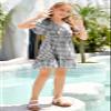 UMEKO Girls Polka Dot Print Midi Dress Button Down V Neck Short Sleeve Ruffle Casual Dresses (11-12 Year, Y-Black) view 2