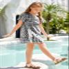 UMEKO Girls Polka Dot Print Midi Dress Button Down V Neck Short Sleeve Ruffle Casual Dresses (11-12 Year, Y-Black) view 4