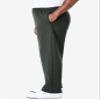 KingSize Men's Big & Tall Fleece Open-Bottom Sweatpants - 8XL, Heather Charcoal view 4