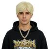 BECUS Blonde Wig for Men Short, Platinum Blonde Wigs with Bangs, Straight Synthetic Cosplay Mens Wig, Realistic Costume Wigs for Halloween, Anime, Rockstar Party view 1