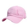 Classic Low Profile Patch Cotton Hat Men Women Distressed Baseball Cap Vintage Washed Dad Hat Unconstructed Plain Cap Pink view 1