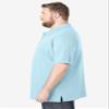 KingSize Men's Big & Tall Shrink-Less Classic Cotton Polo Shirt - 4XL, Ice Blue view 3