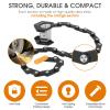 ICOCOPRO Folding Bike Lock with 3 Keys, 2.8 FT Bicycle Lock Compact Anti Theft, High Security Scooter Locks, Heavy Duty Bike Chian Locks with Bracket view 2