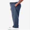 KingSize Men's Big & Tall Fleece Open-Bottom Sweatpants - 8XL, Heather Slate Blue view 4