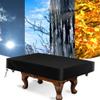 amberr Billiard Pool Table Cover,Waterproof Fade Resistant Windproof Scratch Resistant Covers Cover for Pool Table Snooker Billiard Table (Black, 9FT: 112x62x8in) view 3