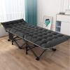 LILYPELLE Folding Camping Cot, Extra Wide Heavy Duty Sleeping Cots with Carry Bag, Double Layer Oxford Portable Travel Camp Cots for Home, Office Nap and Outdoor Beach view 3