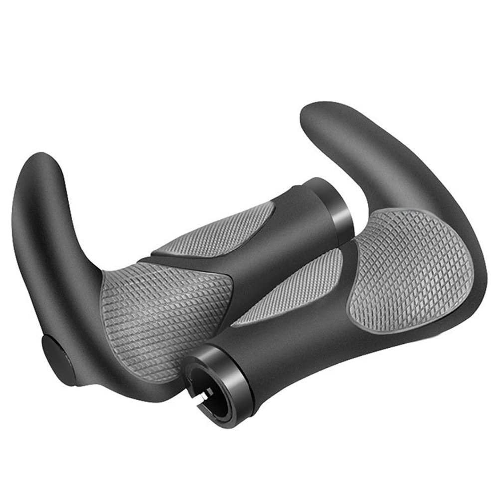 Bicycle Handlebars Grips Non-Slip Vice Handle Bilateral Locking Grip Mountain Bike Rubber Horn Handlebar for Mountain Bike,Road Bike