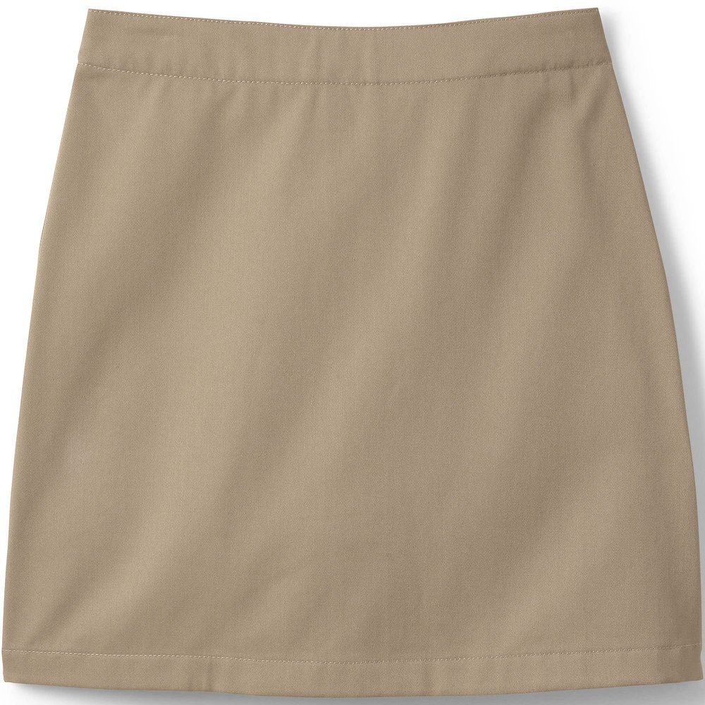 Lands' End Uniform Chino Skort Above The Knee Khaki Kids 6