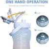 Grofilo 2Liter Water Bottle Gradiant Color With Straw And Motivational Bottle Portable Mouth And Flip To Open Lid One Hand Drink For Gym, Yoga, Travel And Any Other Use - Multicolor (Pack Of 1) view 4
