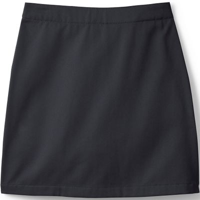 Lands' End Uniform Chino Skort Above The Knee Black Kids Slim 7